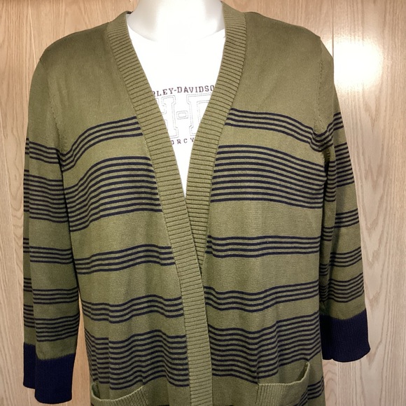 Talbots Petite Womens Open front long cardigan sweater size Large Petite - Picture 2 of 8